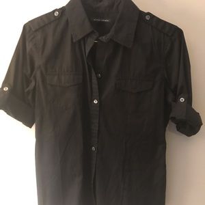 Banana Republic black button down